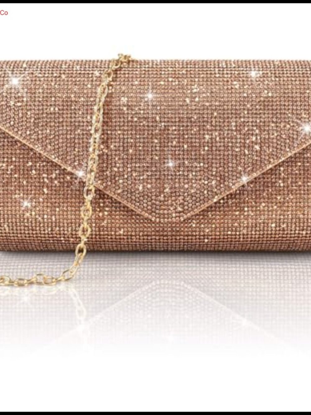 Rhinestone Satin Evening Clutch with Detachable Chain Magnetic Closure